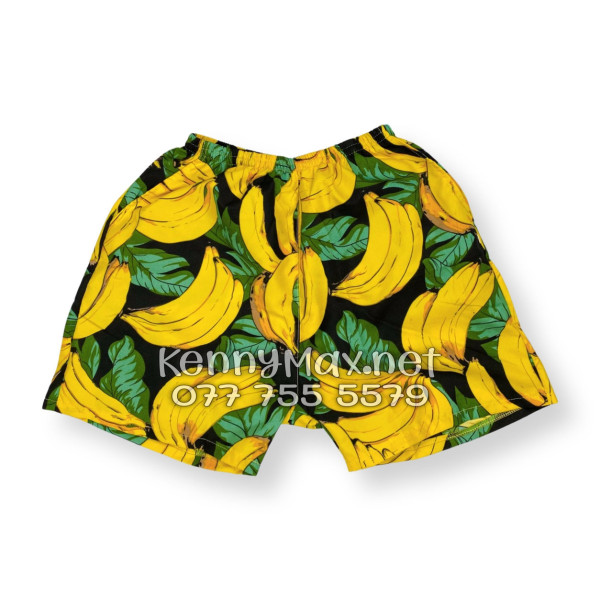 Set Áo Sơ Mi Quần Short Tropical Chuối Vàng Nền Đen Đi Biển Nam Nữ
