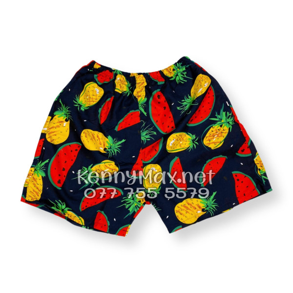 Set Áo Sơ Mi Quần Short Tropical Thơm Dưa Hấu Nền Đen Đi Biển Nam Nữ