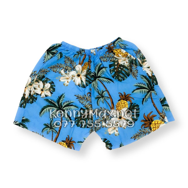 Set Áo Sơ Mi Quần Short Tropical Thơm Dứa Cây Dừa Hoa Sứ Xanh Đi Biển Nam Nữ