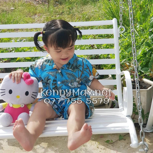 Set Áo Sơ Mi Quần Short Tropical Thơm Dứa Cây Dừa Hoa Sứ Xanh Đi Biển Nam Nữ