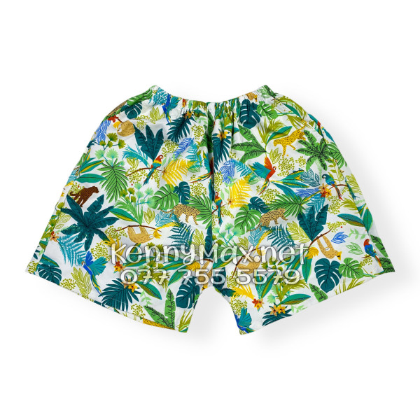 Set Áo Sơ Mi Quần Short Tropical Báo Đốm Vẹt Đi Biển Nam Nữ