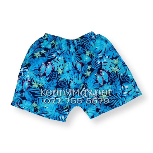 Set Áo Sơ Mi Quần Short Tropical Vẹt Xanh Đi Biển Nam Nữ