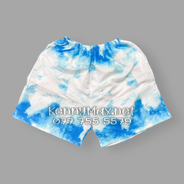Set Áo Sơ Mi Quần Short Mây Trắng Xanh Đi Biển Nam Nữ