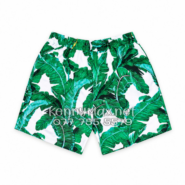 Set Áo Sơ Mi Quần Short Tropical Lá Chuối Đi Biển Nam Nữ