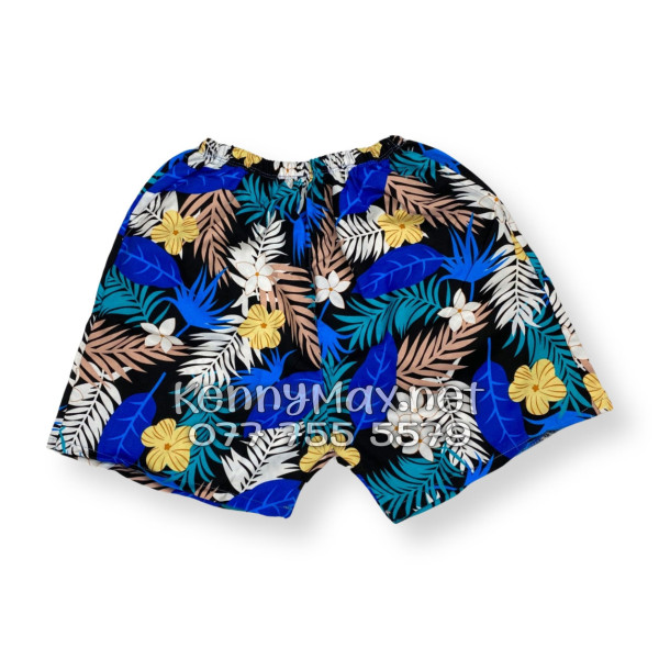 Set Áo Sơ Mi Quần Short Tropical Hoa Vàng Lá Xanh Đi Biển Nam Nữ