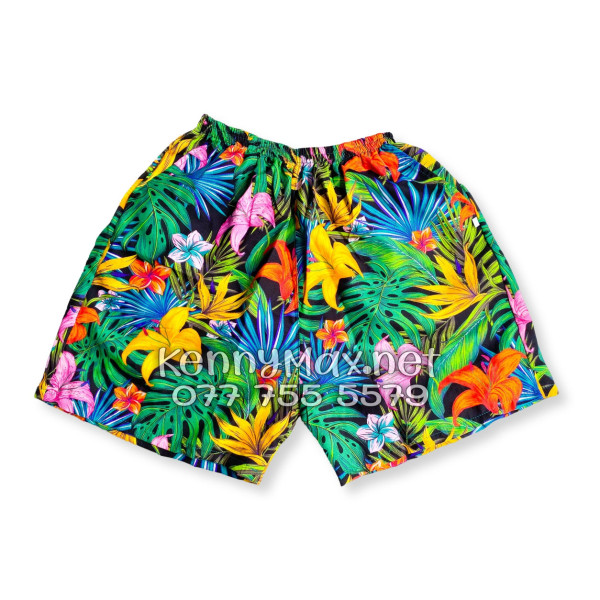 Set Áo Sơ Mi Quần Short Tropical Hoa Loa Kèn Đi Biển Nam Nữ