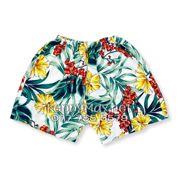 Set Áo Sơ Mi Quần Short Tropical Bông Hoa Dăm Bụt Đi Biển Nam Nữ