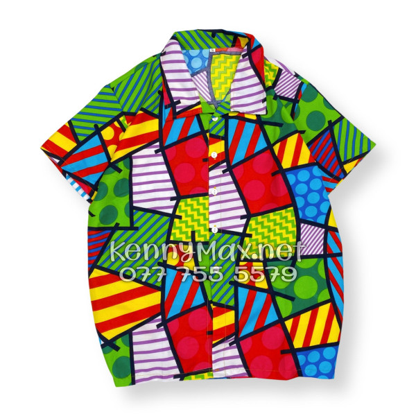 Set Áo Sơ Mi Quần Short Tropical Caro Nhiều Màu Đi Biển Nam Nữ